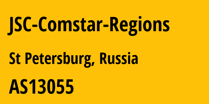 Информация о провайдере JSC-Comstar-Regions AS13055 MTS PJSC: все IP-адреса, network, все айпи-подсети