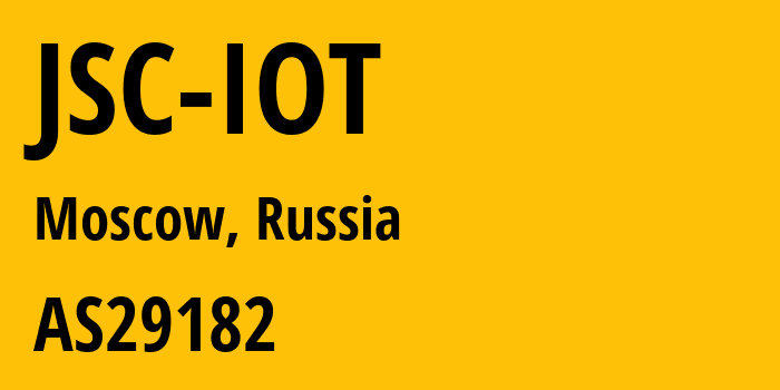 Информация о провайдере JSC-IOT AS29182 JSC IOT: все IP-адреса, network, все айпи-подсети