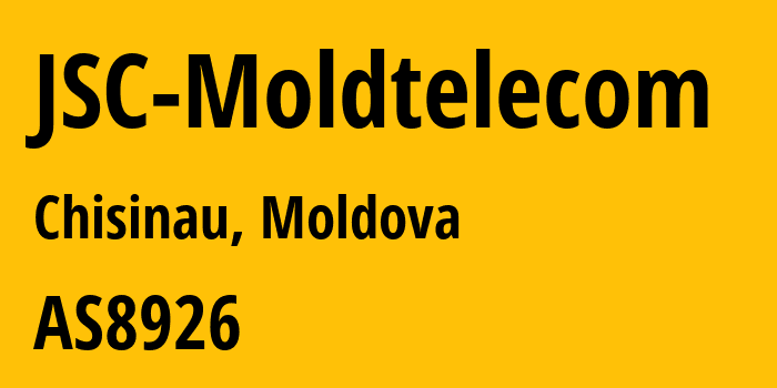 Информация о провайдере JSC-Moldtelecom AS8926 Moldtelecom SA: все IP-адреса, network, все айпи-подсети