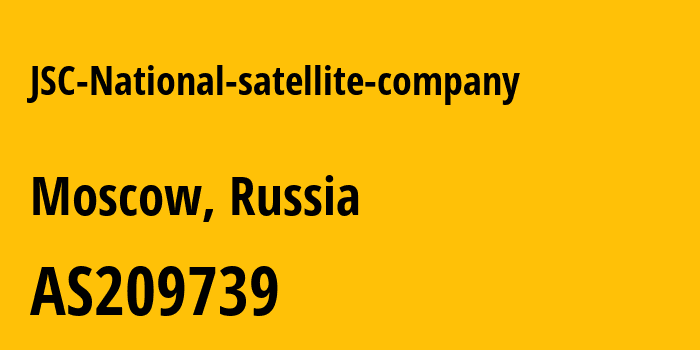 Информация о провайдере JSC-National-satellite-company AS209739 JSC National satellite company: все IP-адреса, network, все айпи-подсети