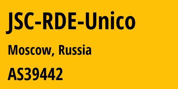 Информация о провайдере JSC-RDE-Unico AS39442 JSC RDE Unico: все IP-адреса, network, все айпи-подсети