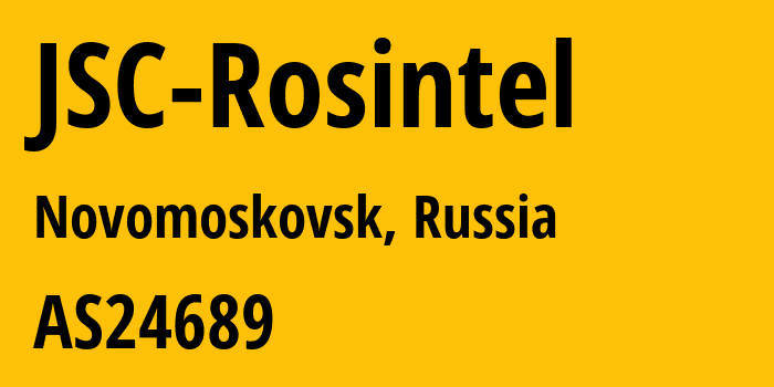 Информация о провайдере JSC-Rosintel AS24689 JSC Rosin.telekom: все IP-адреса, network, все айпи-подсети