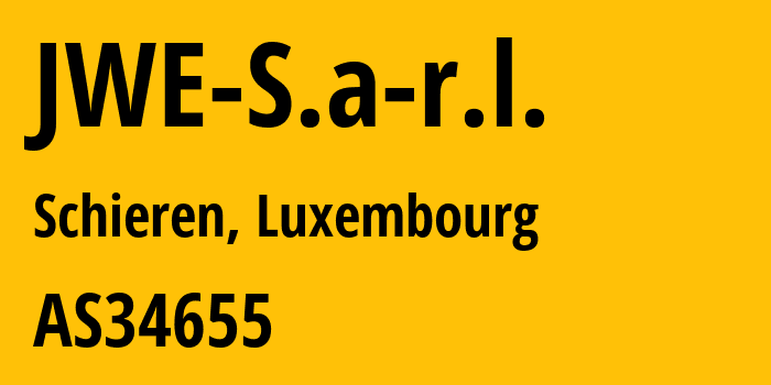 Информация о провайдере JWE-S.a-r.l. AS34655 JWE S.a r.l.: все IP-адреса, network, все айпи-подсети