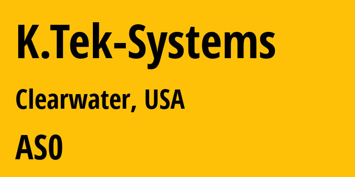 Информация о провайдере K.Tek-Systems : все IP-адреса, network, все айпи-подсети