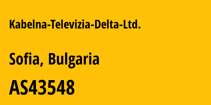 Информация о провайдере Kabelna-Televizia-Delta-Ltd. AS43548 Kabelna Televizia Delta Ltd.: все IP-адреса, network, все айпи-подсети