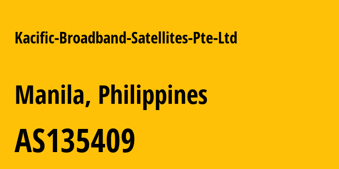 Информация о провайдере Kacific-Broadband-Satellites-Pte-Ltd AS135409 Kacific Broadband Satellites Pte Ltd: все IP-адреса, network, все айпи-подсети