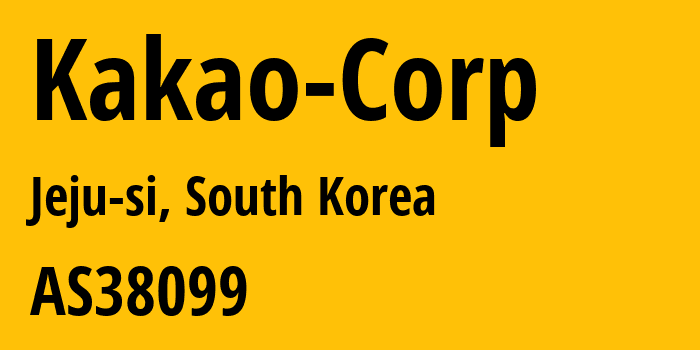 Информация о провайдере Kakao-Corp AS38099 Kakao Corp: все IP-адреса, network, все айпи-подсети