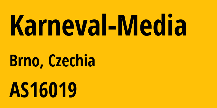 Информация о провайдере Karneval-Media AS16019 Vodafone Czech Republic a.s.: все IP-адреса, network, все айпи-подсети