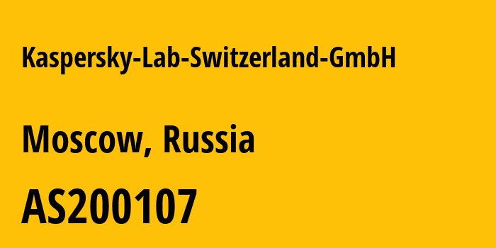 Информация о провайдере Kaspersky-Lab-Switzerland-GmbH AS200107 Kaspersky Lab Switzerland GmbH: все IP-адреса, network, все айпи-подсети