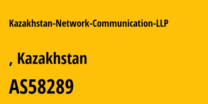 Информация о провайдере Kazakhstan-Network-Communication-LLP AS58289 Kazakhstan Network Communication LLP: все IP-адреса, network, все айпи-подсети