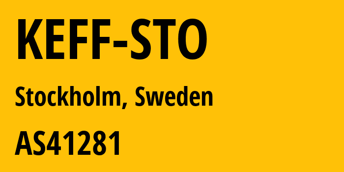 Информация о провайдере KEFF-STO AS41281 KeFF Networks Ltd: все IP-адреса, network, все айпи-подсети