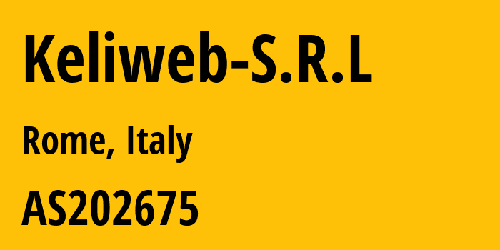 Информация о провайдере Keliweb-S.R.L AS202675 Keliweb S.R.L: все IP-адреса, network, все айпи-подсети