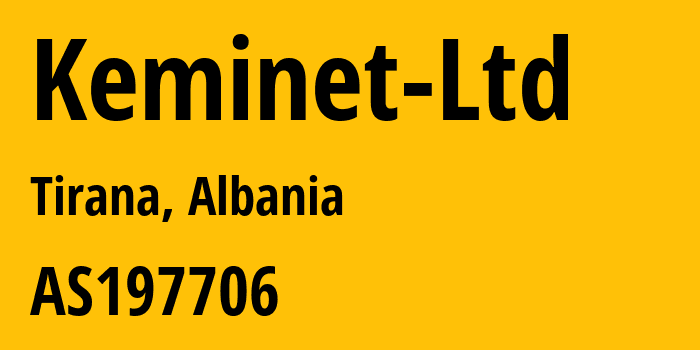 Информация о провайдере Keminet-Ltd AS197706 Keminet SHPK: все IP-адреса, network, все айпи-подсети