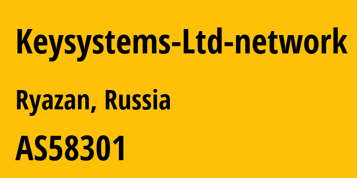 Информация о провайдере Keysystems-Ltd-network AS58301 Keysystems Ltd: все IP-адреса, network, все айпи-подсети