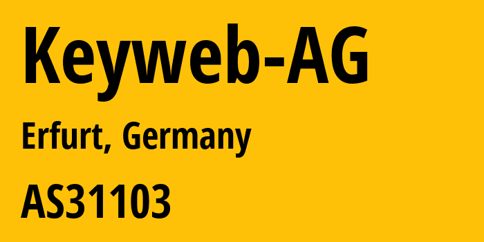 Информация о провайдере Keyweb-AG AS31103 Keyweb AG: все IP-адреса, network, все айпи-подсети