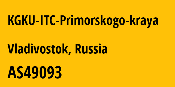 Информация о провайдере KGKU-ITC-Primorskogo-kraya AS49093 KGKU ITC Primorskogo kraya: все IP-адреса, network, все айпи-подсети