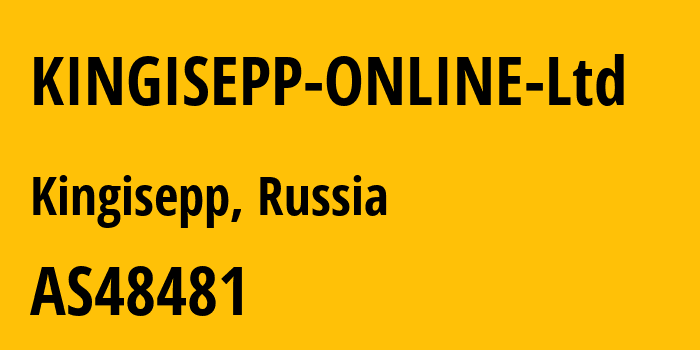 Информация о провайдере KINGISEPP-ONLINE-Ltd AS48481 KINGISEPP-ONLINE Ltd.: все IP-адреса, network, все айпи-подсети