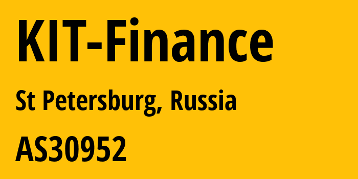 Информация о провайдере KIT-Finance AS30952 KIT Finance (JSC): все IP-адреса, network, все айпи-подсети