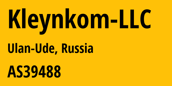 Информация о провайдере Kleynkom-LLC AS39488 Kleynkom LLC: все IP-адреса, network, все айпи-подсети