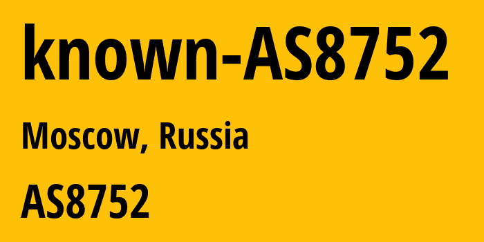 Информация о провайдере known-AS8752 AS8752 AO ASVT: все IP-адреса, network, все айпи-подсети