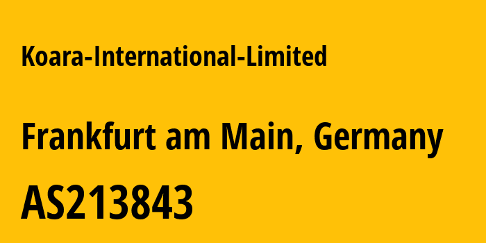 Информация о провайдере Koara-International-Limited AS213843 Koara International Limited: все IP-адреса, network, все айпи-подсети