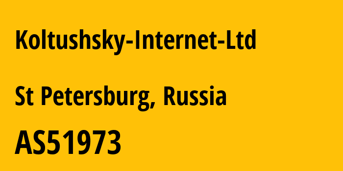 Информация о провайдере Koltushsky-Internet-Ltd AS51973 Koltushsky Internet Ltd: все IP-адреса, network, все айпи-подсети