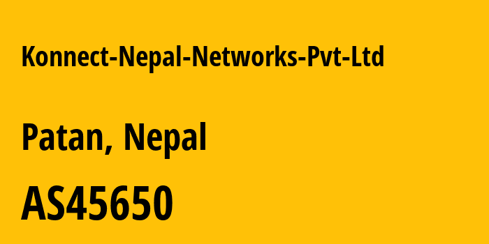 Информация о провайдере Konnect-Nepal-Networks-Pvt-Ltd AS45650 Vianet Communications Pvt. Ltd.: все IP-адреса, network, все айпи-подсети