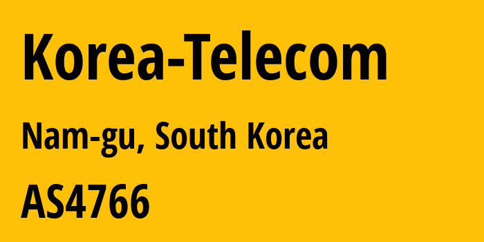 Информация о провайдере Korea-Telecom AS4766 Korea Telecom: все IP-адреса, network, все айпи-подсети