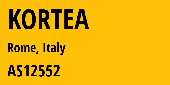 Информация о провайдере KORTEA AS12552 GlobalConnect AB: все IP-адреса, network, все айпи-подсети