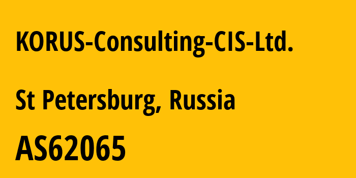 Информация о провайдере KORUS-Consulting-CIS-Ltd. AS62065 KORUS Consulting CIS Ltd.: все IP-адреса, network, все айпи-подсети