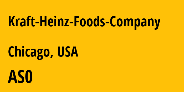 Информация о провайдере Kraft-Heinz-Foods-Company : все IP-адреса, network, все айпи-подсети