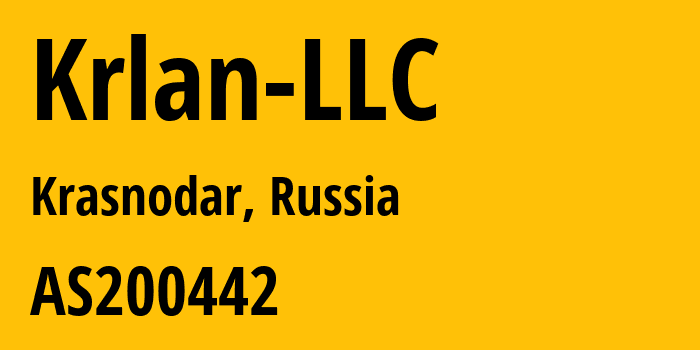 Информация о провайдере Krlan-LLC AS200442 Kotsarev Alexey Evgenevich: все IP-адреса, network, все айпи-подсети