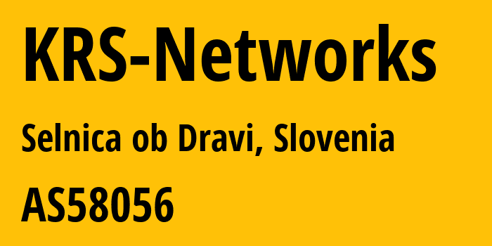 Информация о провайдере KRS-Networks AS58056 siaIT d.o.o.: все IP-адреса, network, все айпи-подсети