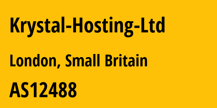 Информация о провайдере Krystal-Hosting-Ltd AS12488 Krystal Hosting Ltd: все IP-адреса, network, все айпи-подсети