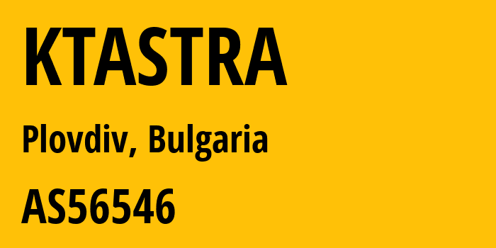 Информация о провайдере KTASTRA AS56546 ET KT-Astra - Genko Doichinov: все IP-адреса, network, все айпи-подсети