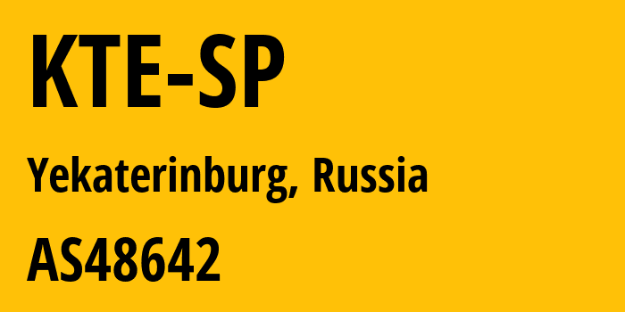 Информация о провайдере KTE-SP AS48642 Joint stock company For: все IP-адреса, network, все айпи-подсети