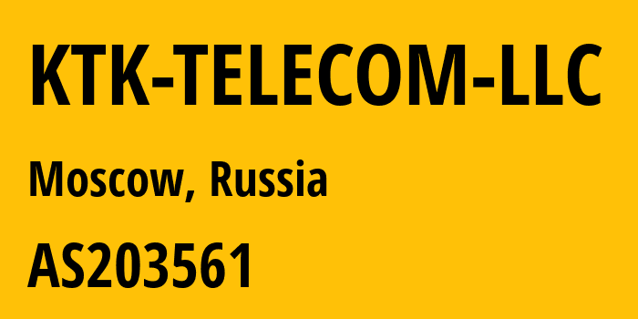 Информация о провайдере KTK-TELECOM-LLC AS203561 KTK TELECOM LLC: все IP-адреса, network, все айпи-подсети