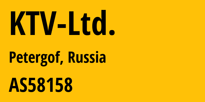 Информация о провайдере KTV-Ltd. AS58158 KTV Ltd.: все IP-адреса, network, все айпи-подсети