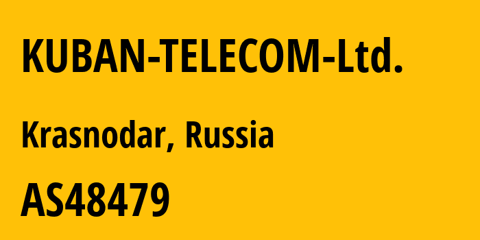 Информация о провайдере KUBAN-TELECOM-Ltd. AS48479 KUBAN-TELECOM Ltd.: все IP-адреса, network, все айпи-подсети