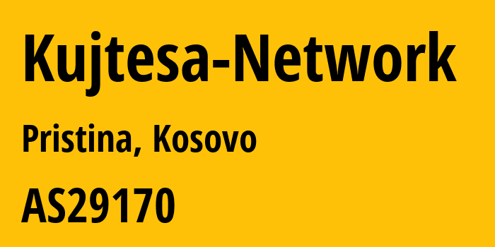 Информация о провайдере Kujtesa-Network AS29170 Kujtesa Net Sh.p.k.: все IP-адреса, network, все айпи-подсети