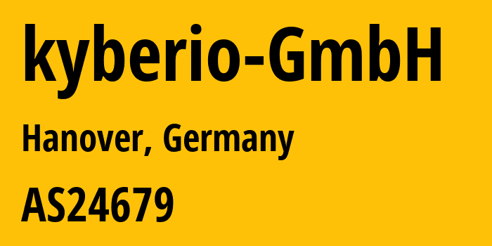 Информация о провайдере kyberio-GmbH AS24679 kyberio GmbH: все IP-адреса, network, все айпи-подсети