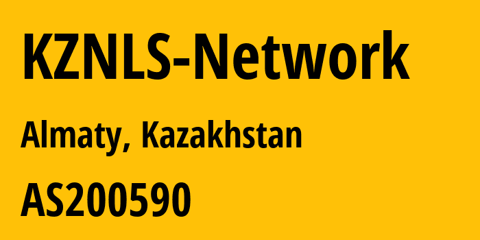 Информация о провайдере KZNLS-Network AS200590 NLS Kazakhstan LLC: все IP-адреса, network, все айпи-подсети