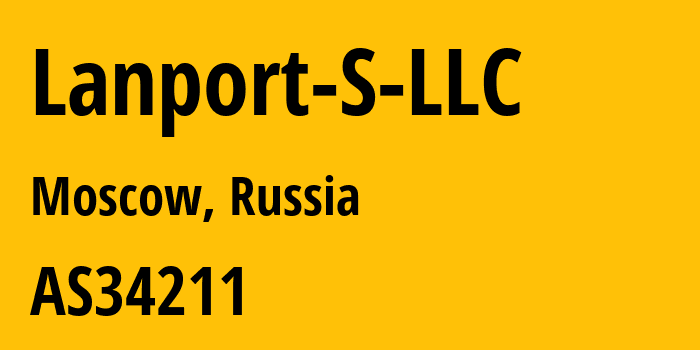 Информация о провайдере Lanport-S-LLC AS34211 Lanport-S LLC: все IP-адреса, network, все айпи-подсети