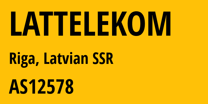 Информация о провайдере Lattelekom AS12578 SIA Tet: все IP-адреса, network, все айпи-подсети