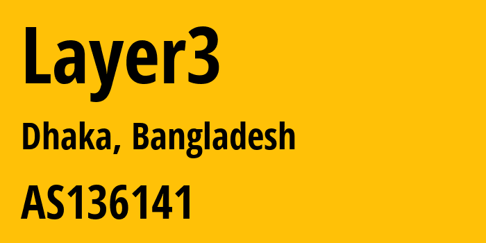 Информация о провайдере Layer3 AS136141 Mohammad Kamrul Hasan t/a SK Traders: все IP-адреса, network, все айпи-подсети