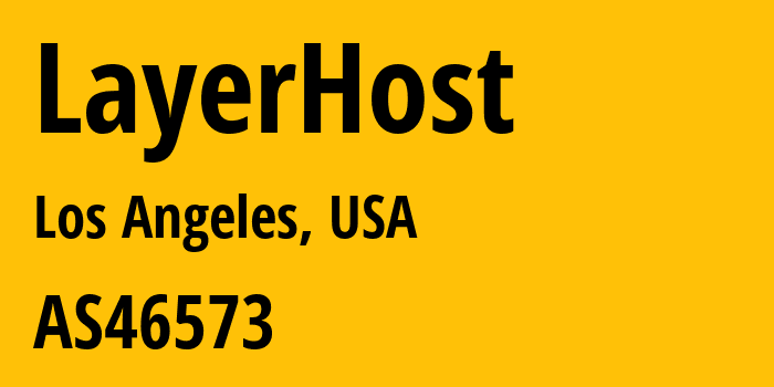 Информация о провайдере LayerHost AS46573 LayerHost: все IP-адреса, network, все айпи-подсети