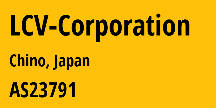 Информация о провайдере LCV-Corporation AS23791 LCV Corporation: все IP-адреса, network, все айпи-подсети