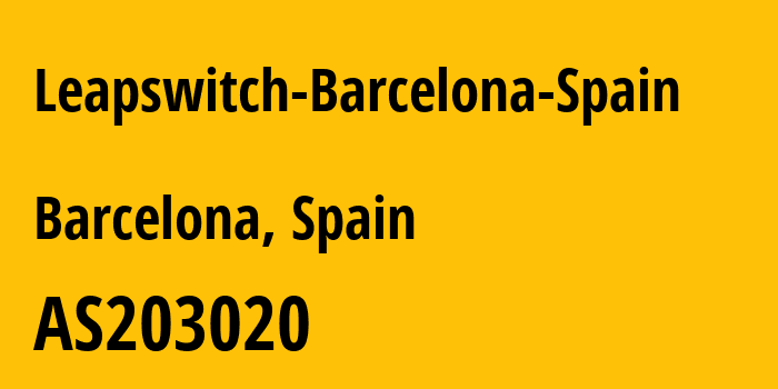 Информация о провайдере Leapswitch-Barcelona-Spain AS203020 HostRoyale Technologies Pvt Ltd: все IP-адреса, network, все айпи-подсети