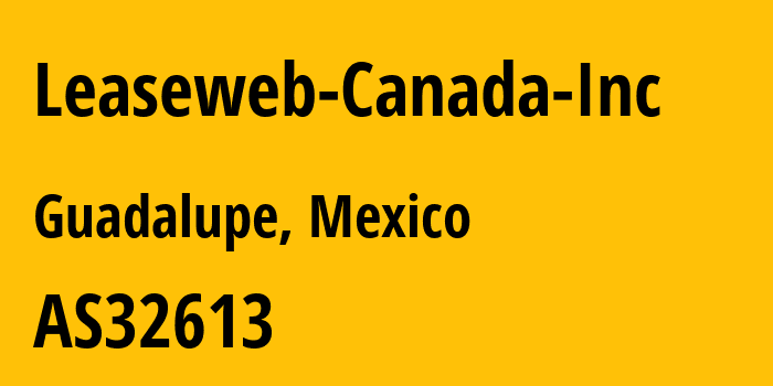 Информация о провайдере Leaseweb-Canada-Inc AS32613 Leaseweb Canada Inc.: все IP-адреса, network, все айпи-подсети