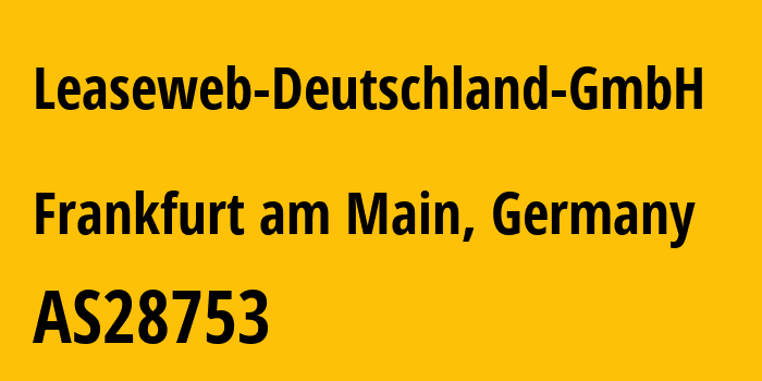 Информация о провайдере Leaseweb-Deutschland-GmbH AS28753 Leaseweb Deutschland GmbH: все IP-адреса, network, все айпи-подсети